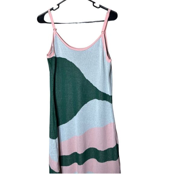 Cider Contrasting Knit Cami Midi Dress Size XL - Picture 2 of 5